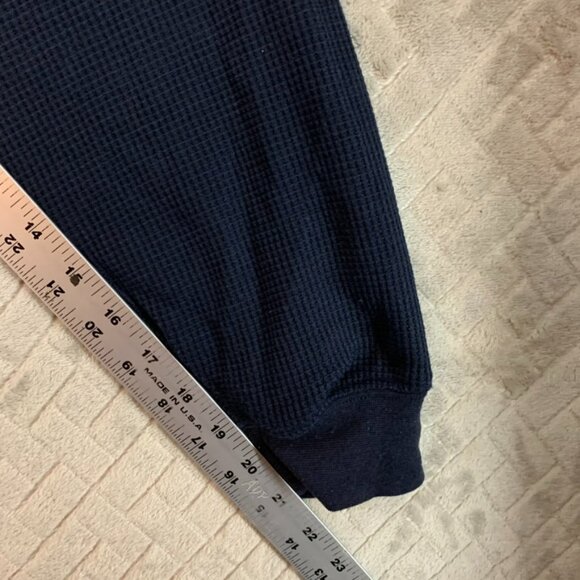 Unlimited Patience Shirt 3XL Navy Blue Thermal Waffle Knit Long Sleeve - Picture 9 of 16